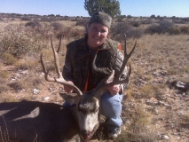 Melissa with her "First Deer." The deer was taken in Chaves County. Congratulations!!