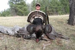 Sally Lowder with her Northern NM turkey.