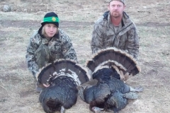 2011 success on turkeys killed in Sacramentos around Weed, Brian Cobb and Eli Cobb with their first turkeys.