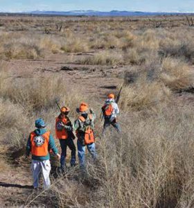 Volunteers guide youth hunters and their parents during their quail hunt. New Mexico Wildlife magazine, NMDGF