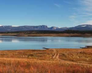 Heron Lake, while 80 feet low at the time of publication, remains a fishing hot spot for kokanee salmon, rainbow trout and lake trout. New Mexico Wildlife magazine, NMDGF