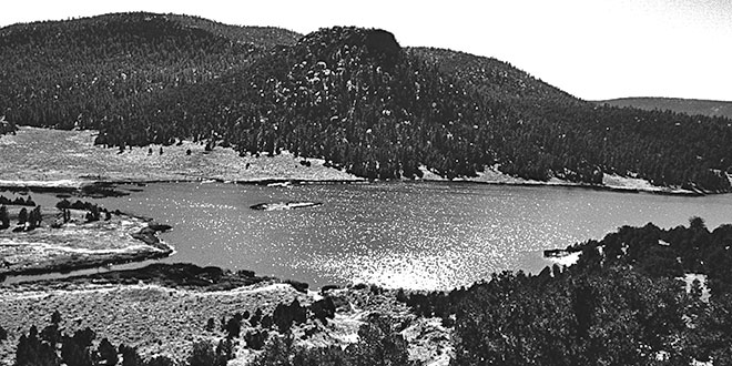 Quemado Lake . Photo: NMDGF. New Mexico Wildlife magazine, Vol-49, Num-3 Fall 2004. (Making Tracks: A Century of Wildlife Management. (History of the New Mexico Department of Game and Fish).