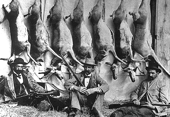 New Mexico antelope hunters circa 1900. Photo: Museum of New Mexico, Neg. No. 56273. New Mexico Wildlife magazine, Vol-48, Num-4 Winter 2003. (Making Tracks: A Century of Wildlife Management. (History of the New Mexico Department of Game and Fish).