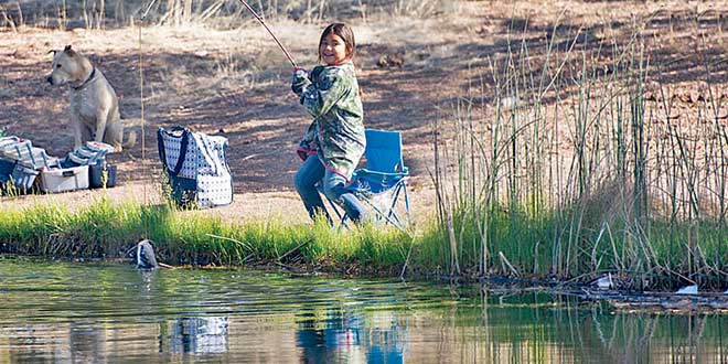 Rancho Grande ponds. Department photos by Tristanna Bickford. New Mexico Wildlife magazine Winter 2018 Vol61, Num1, New Mexico Department of Game and Fish.